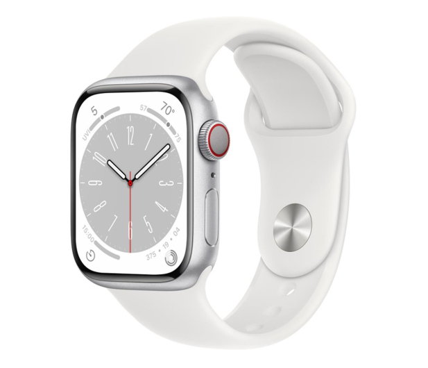 Apple Watch 8 41/Silver Aluminum/White Sport LTE - 1071051 - zdjęcie